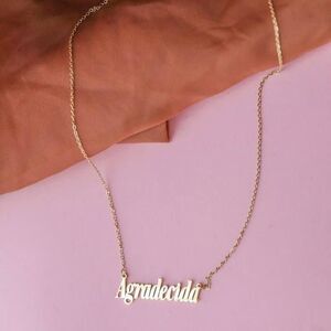 Gold Plated Thankful Necklace - NEW